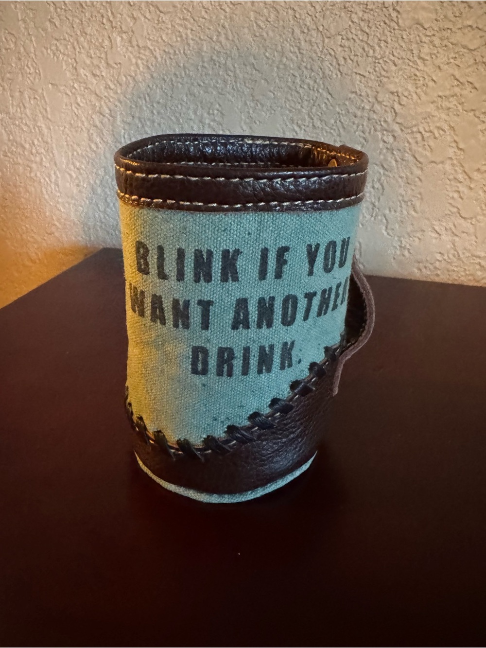 NWT Myra Bags “Blink if you need another drink” can holders (Set of 4)